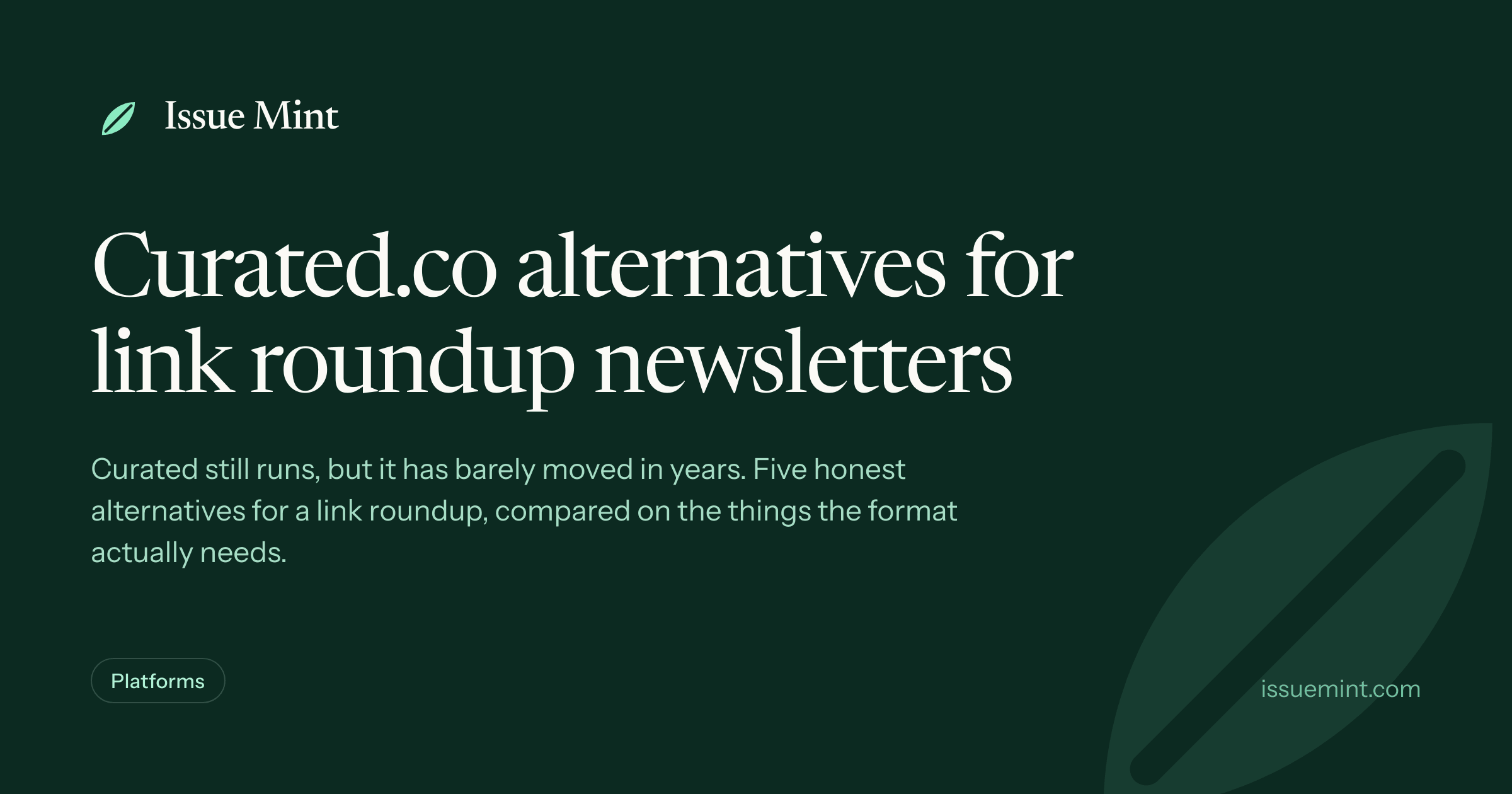Curated.co alternatives for link roundup newsletters